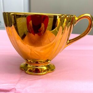VTG ROYAL WINTON GRIMWADES “GOLDEN AGE” GOLD BONE CHINA FOOTED TEACUP ONLY